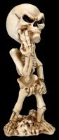 Skeleton Figurine shows Middle Finger