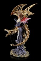 Dark Angel Figur - Larua mit Skelett Drache