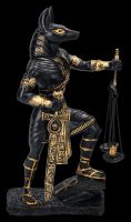 Anubis Figur mit Waage fällt Urteil schwarz