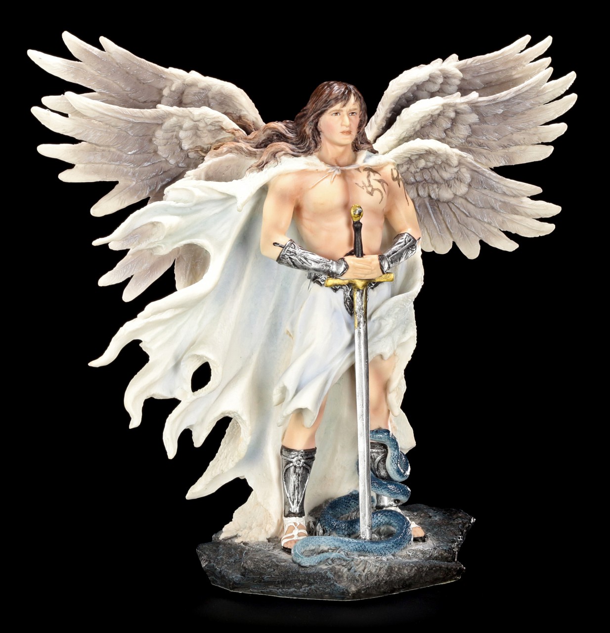 Archangel Figurine - Metatron with Sword and Snake