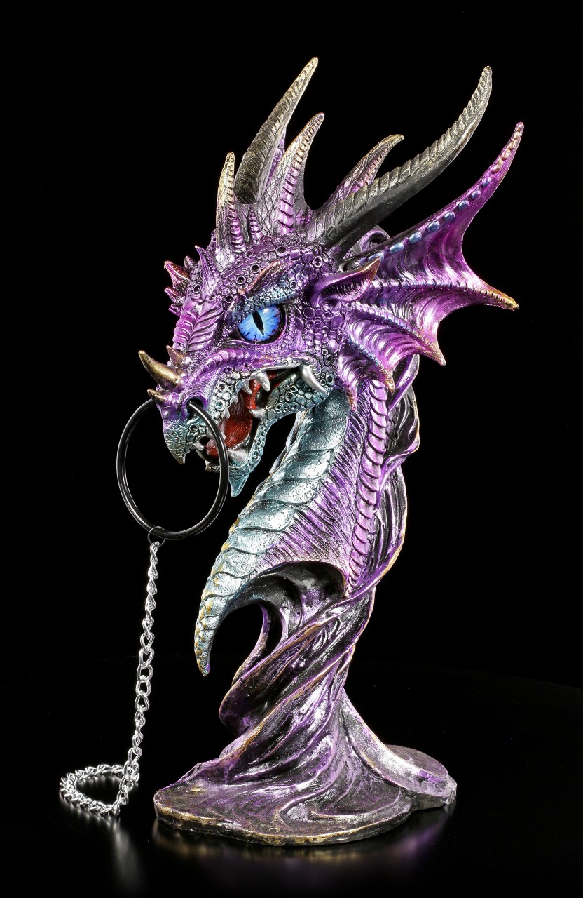Large Dragon Head Bust with Chain