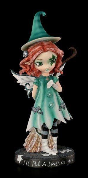 Fantasy Sammlerfigur Fee Geschenk Elfen Figur mit Teddy Blue Monday 
