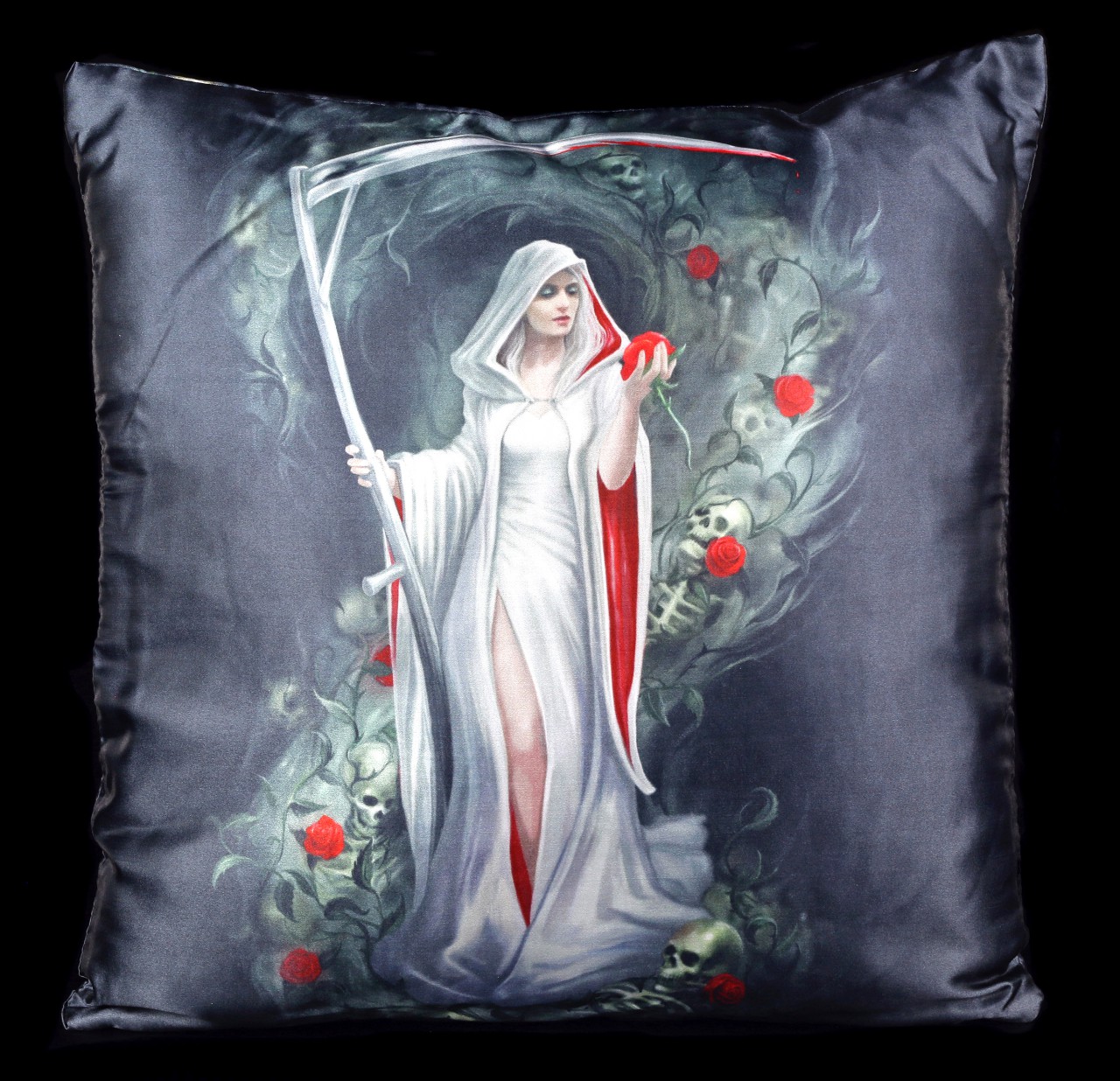 Cushion Female Reaper - Life Blood by Anne Stokes