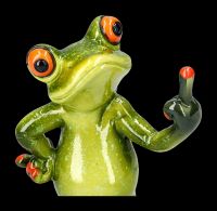 Funny Frog Figurine - Middle Finger