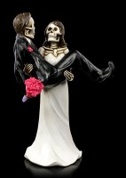 Skeleton Couple Figurine - Bride carries Groom