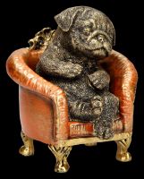Bulldog Figurine - Puppy Sleeping on Armchair