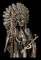 Indianer Häuptling Figur mit Friedenspfeife