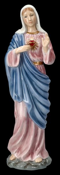 Heiligenfigur Porzellan - Unbeflecktes Herz Mariä