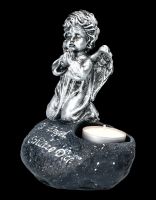 Cherub Angel Tealight Holder - An Angel Protects You