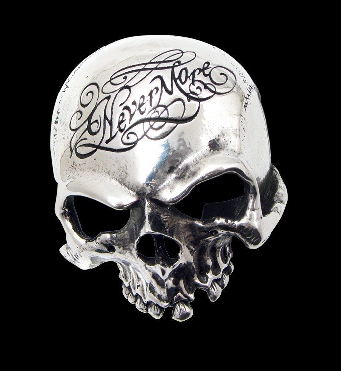 Alchemy Gothic Gürtelschnalle - Nevermore Skull
