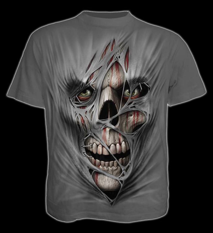 T-Shirt Horror Totenkopf - Stitched Up