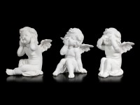 Drei weiße Cherubim Figuren - Nichts Böses