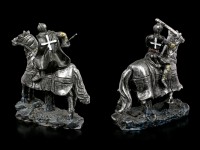 Black Crusader Figurines on Horse - Set of 2