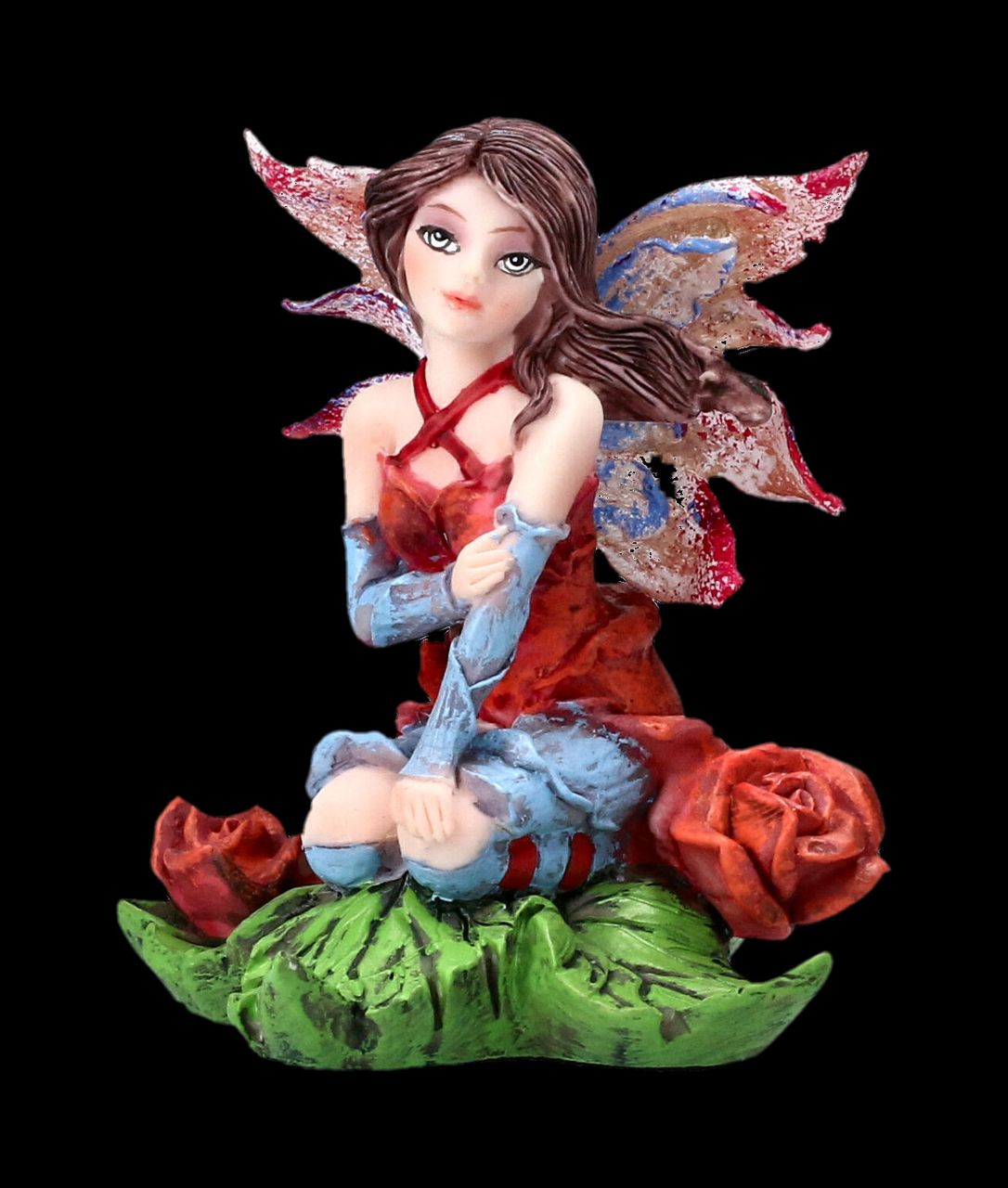 Elfen Figur - Mini Fee mit Rosen