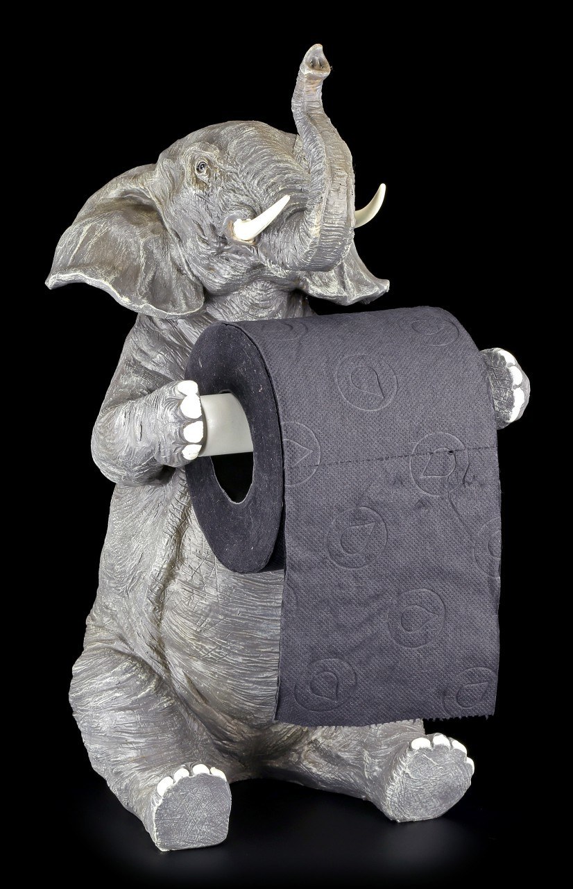 Toilettenpapierhalter - Sitzender Elefant
