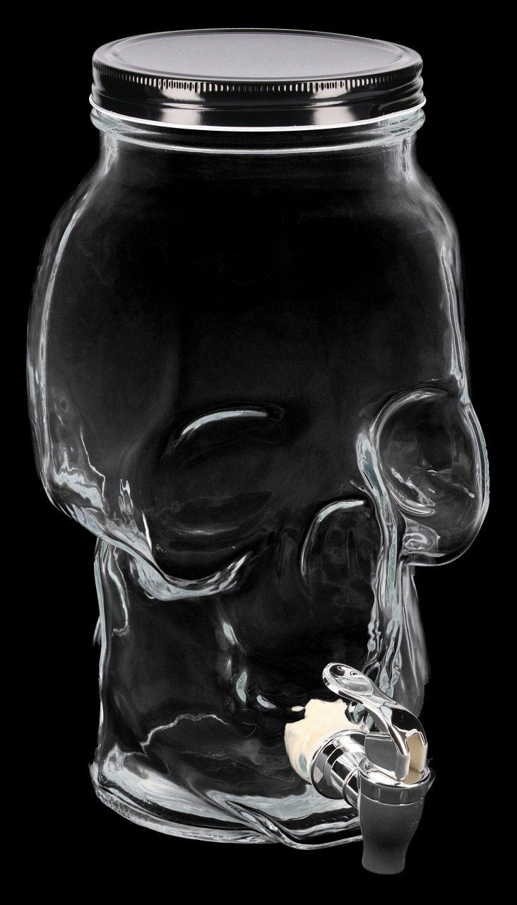 Skull Glass Jar with Dispenser - 5 Litre