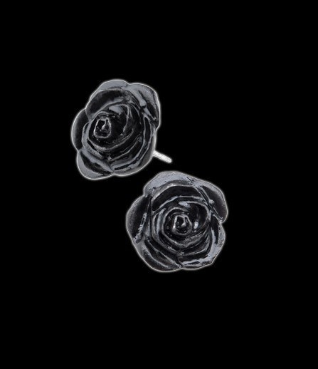 Alchemy Gothic Dark Love Noir Simple Décoratif imitation fleur rose