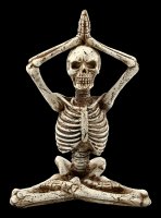 Skelett Figur - Lotus mit Händen über Kopf