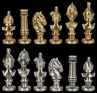 Chess Figurines Roman Busts - Metal