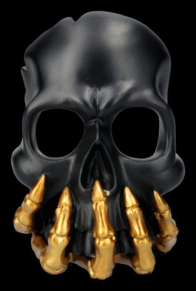 Tealight Holder - Skull black-gold