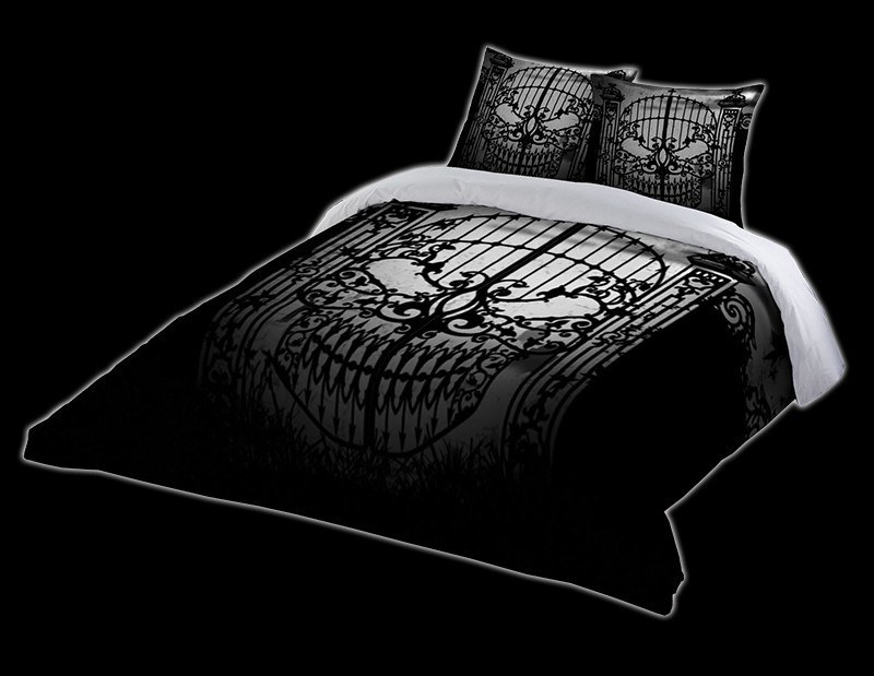 Abandon All Hope Alchemy Double Bed Duvet Set With Skull