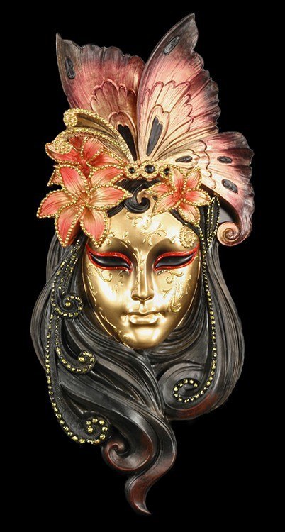 Venezianische Maske - Liliana bunt