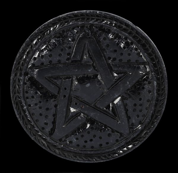 Räucherhalter - Pentagramm aus Speckstein