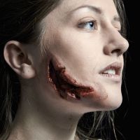 Latex Face Part - Gaping Wound