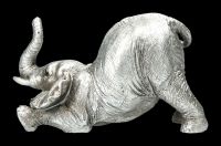 Elefanten Figur legt sich hin - Antik Silber