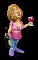 Funny Job Figur - Party Girl mit Weinflasche