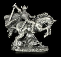 Pewter Viking Figurine on Horseback