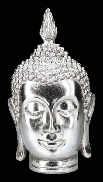 Buddha Head Deco Figurine silver