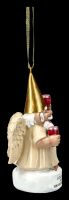 Christmas Tree Decoration - Garden Gnome Angel with Wine