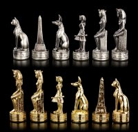 Zinn Schachfiguren Set - Altes Ägypten