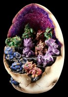 Dragon Figurines with Egg Display LED - Geode Gathering