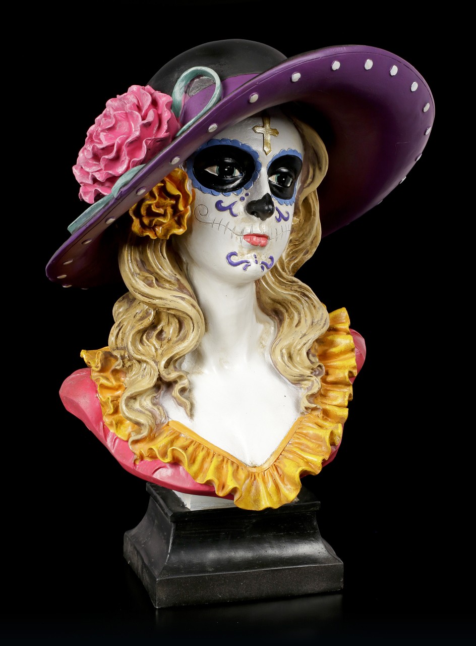 Day of the Dead Bust - Muertos Marigold