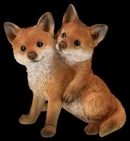 Fox Figurine - Baby Foxes Play