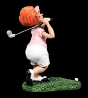 Female Golf Player Figurine at Tee - Funny Sports