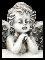 Grab Engel Figur mit Herz - In stillem Gedenken