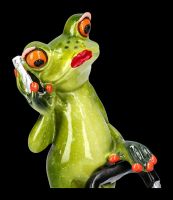 Funny Frog Figurine - Mum and Child Walking