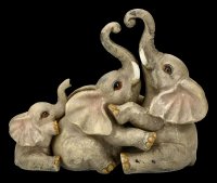 Elephant Family Figurines Set