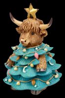 Highland Cow Weihnachtsbaum-Figur - Winter