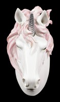 Wandrelief - Einhornkopf mit rosa Mähne