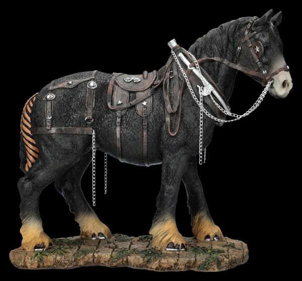 Horse Figurine - Percheron Coldblood with Harness