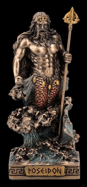 Poseidon Figur klein - Olympischer Gott des Meeres