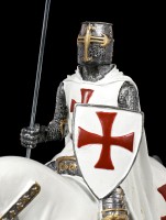 German Templar Knight Figurine on Horse
