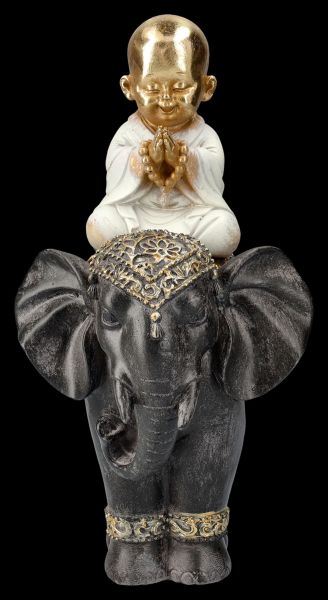 Buddha Figur reitend auf Elefant