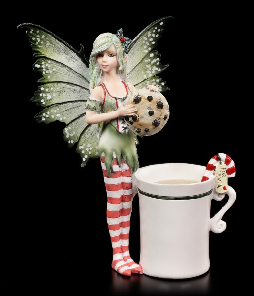 Elfen Figur mit Tasse - Cup Fairy Holiday Cookie Thief