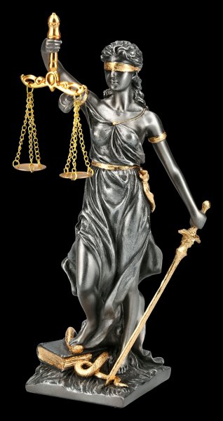 Bronzefigur Justitia Frau Skulptur Göttin Gerechtigkeit Lady Justice Statue 6KG 