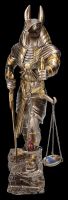 Anubis Figur mit Waage fällt Urteil bronzefarben